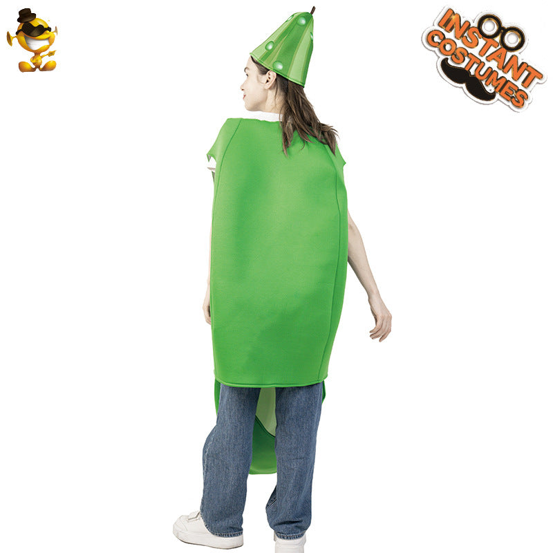 funny cucumber costume for adults Halloween cosplay couples family matching fruit outfit
