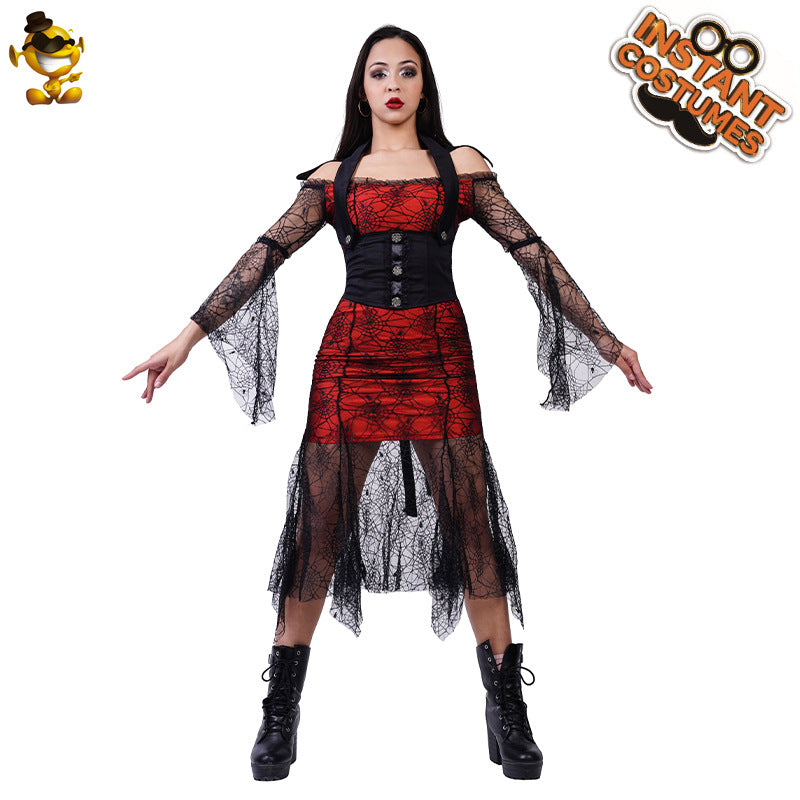 Costume de vampire pour femme, tenue de fête d'Halloween, cosplay gothique, chauve-souris