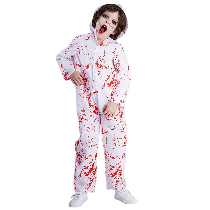 bloodstained jumpsuit for boys halloween costume cosplay horror outfit