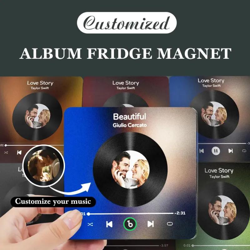 Personalized Album Fridge Magnet Music Fridge Magnet img 2