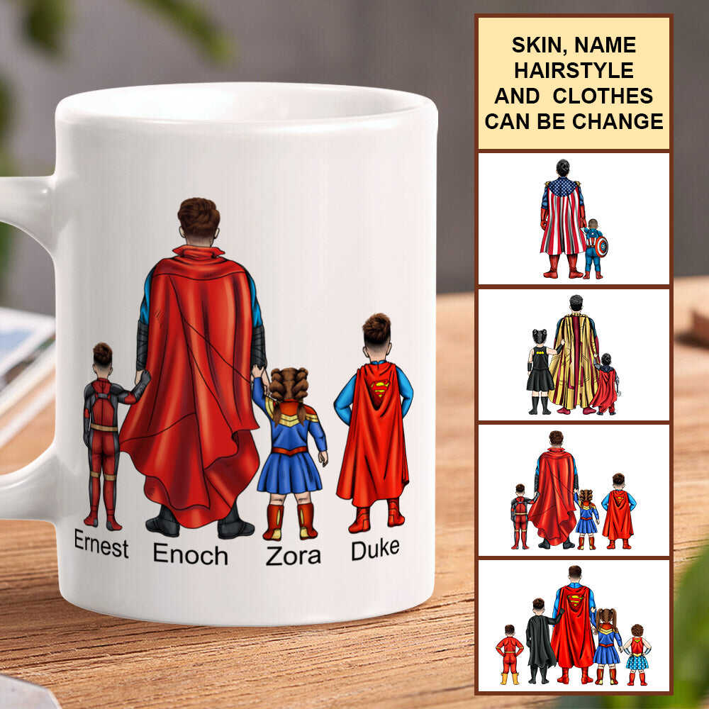 Best Dad Mug Custom Father and Kid Personalized Coffee Mug img 0