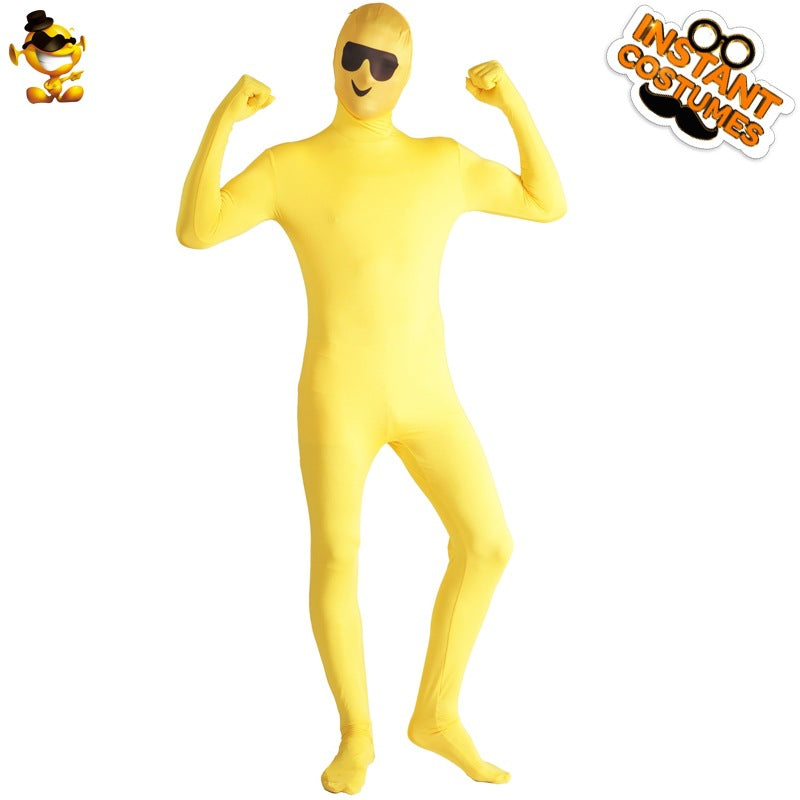 funny yellow emoji full body costume for adults halloween cosplay party outfit