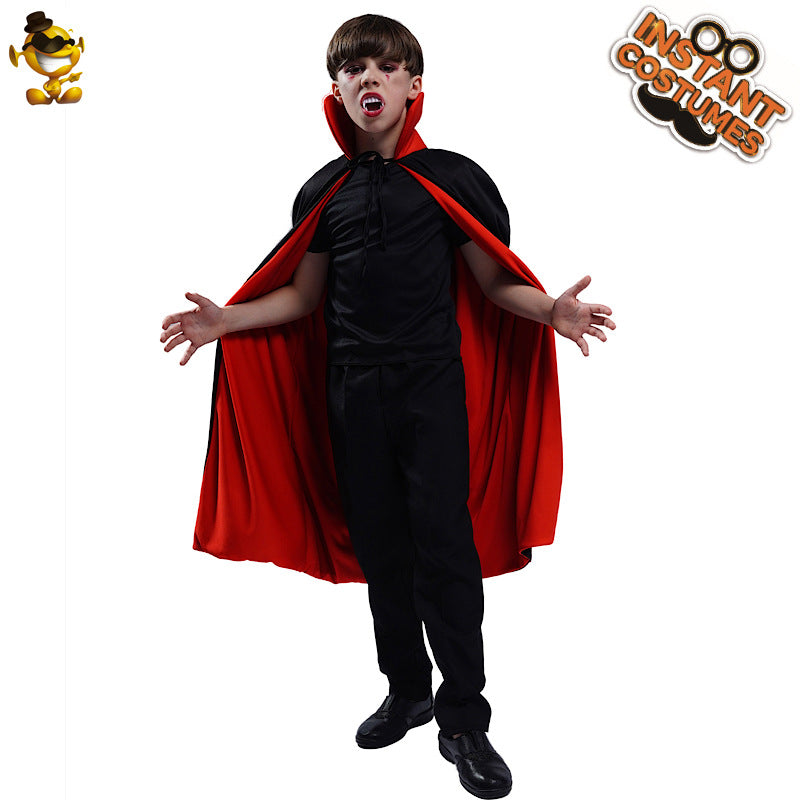 Capa de vampiro para niños, disfraz de cosplay de Halloween, capa para actuación escénica