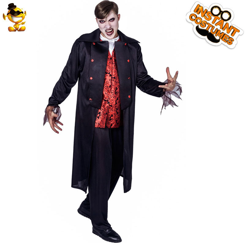 Halloween vampire costume for men scary gothic cosplay party outfit