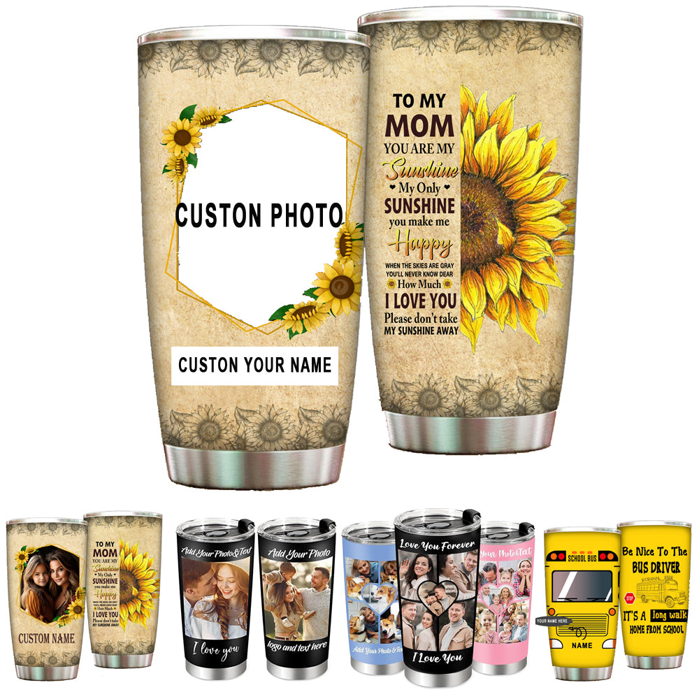 Personalized Photo and Name Coffee Tumbler Mug 20oz img 0