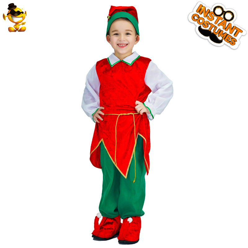 Ensemble de costumes de Noël pour enfants, tenue de Père Noël, fête de vacances pour enfants, performance, cosplay, habillage d'Halloween