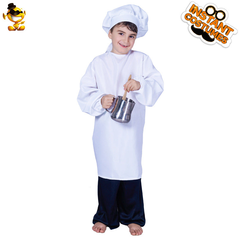 Kids chef costume for Halloween party and stage performance