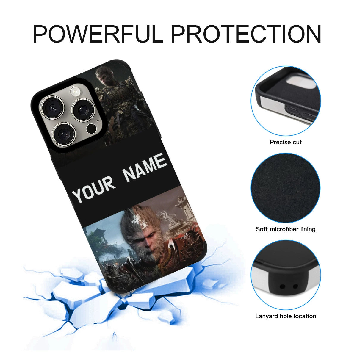 Black Myth Wukong Phone Case Custom Name Mobile Phone Cases img 5