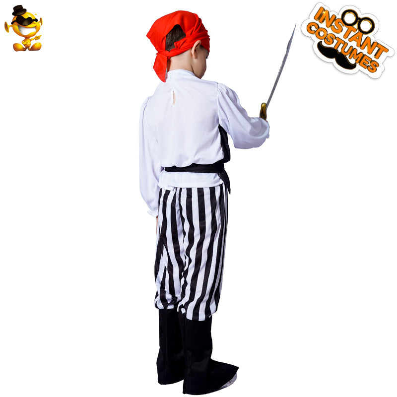 boys pirate costume set for Halloween cosplay and party