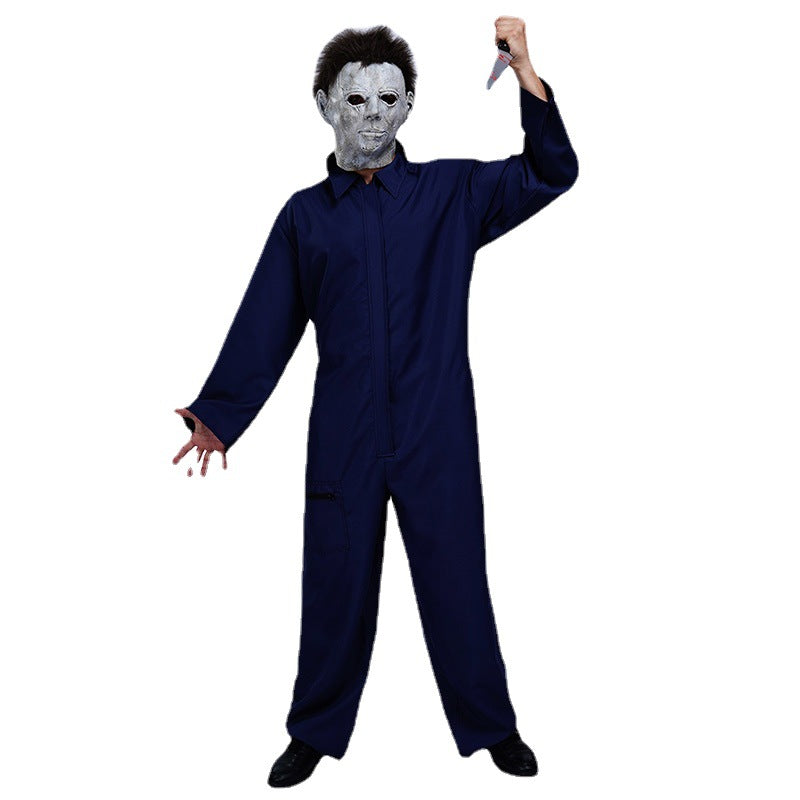Mono de máscara de terror de Halloween, disfraz de cosplay para fiesta de máscaras