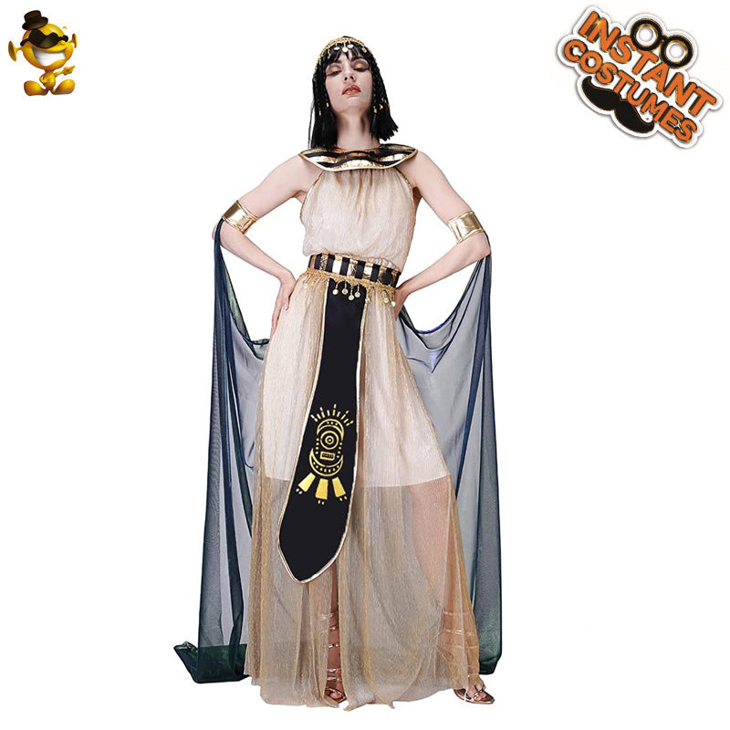 Egyptian queen Halloween cosplay costume for adults stage performance and masquerade party