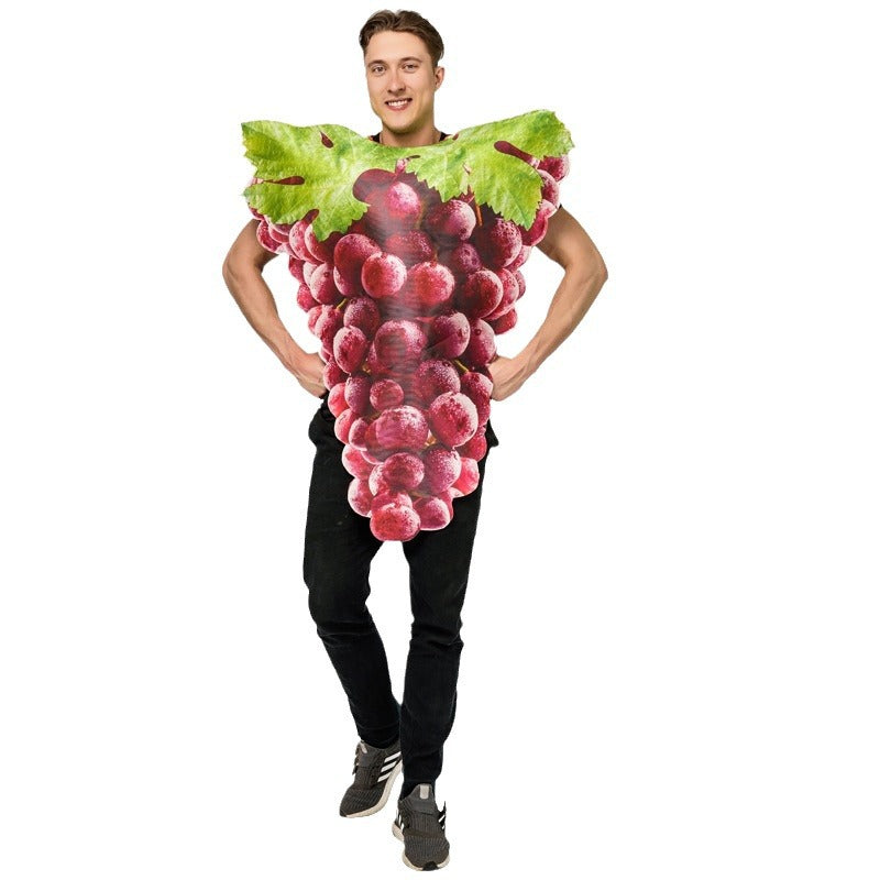 funny couple grape costume halloween cosplay stage performance party outfit