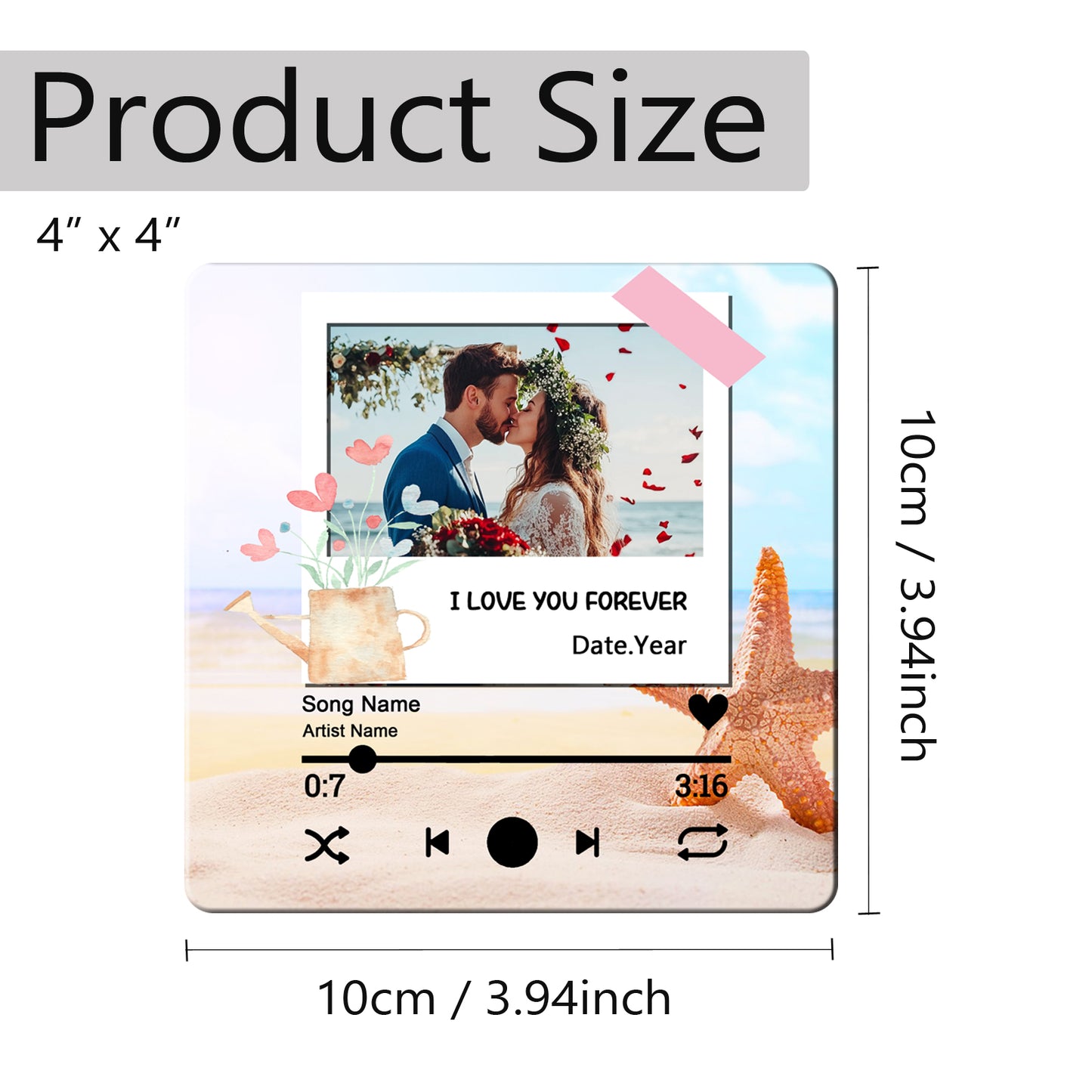 Customized fridge magnets can play music, custom photo song img 3