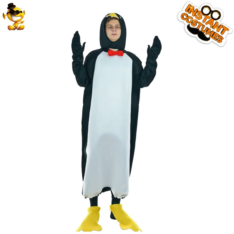 Disfraz de pingüino para cosplay, fiesta de Halloween, actuación en el escenario, disfraz
