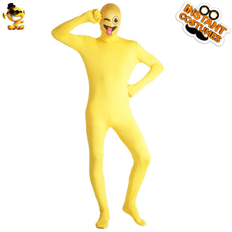 funny yellow emoji full body costume for adults halloween cosplay party outfit
