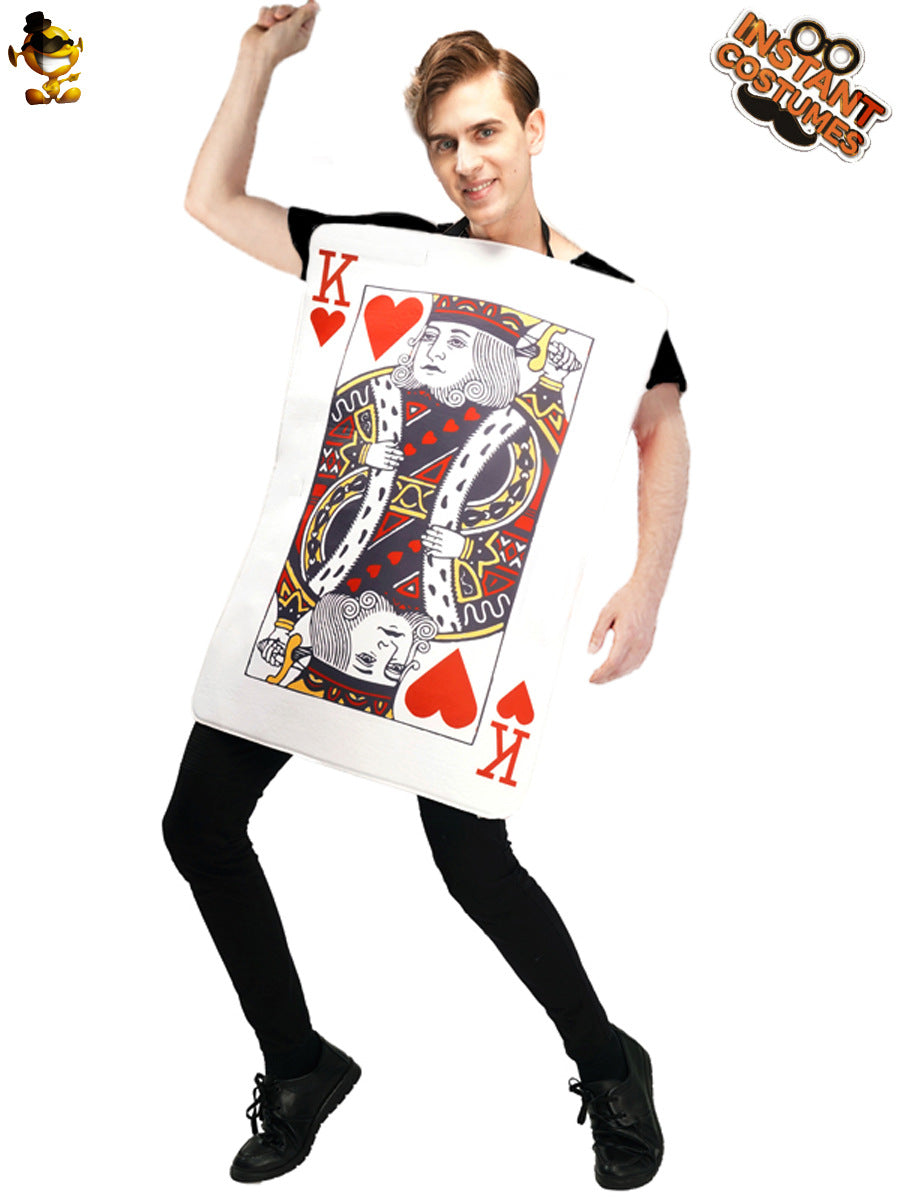 Queen of Hearts King of Clubs Couple Costume Matching Outfits for Carnival Funny Party Halloween Cosplay