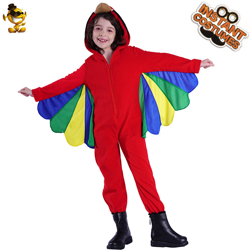 kids parrot costume halloween animal role play cosplay stage performance outfit