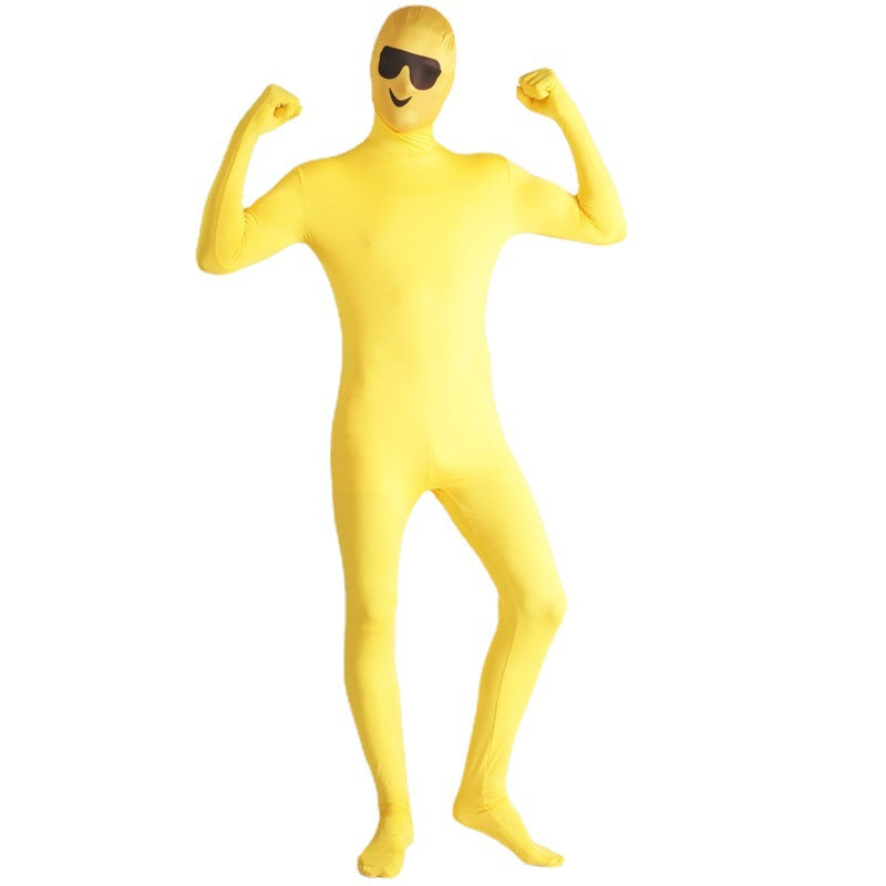 funny yellow emoji full body costume for adults halloween cosplay party outfit