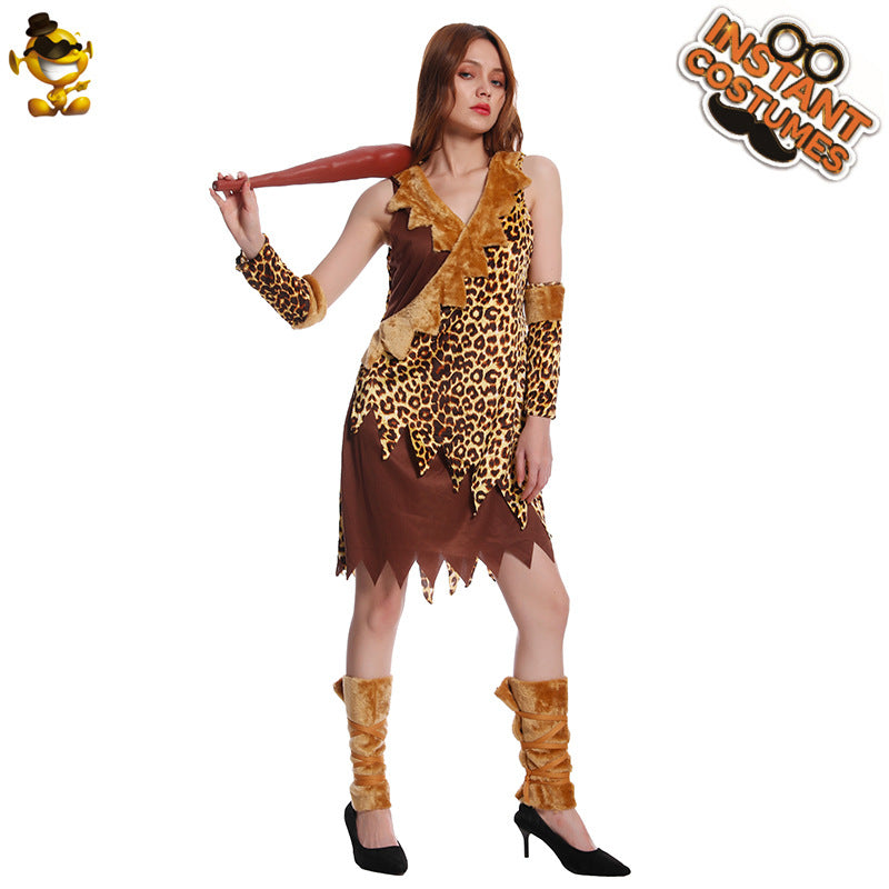 Women's Cavewoman Costume for Stage Performance, Role Play, Cosplay, and Party Outfit