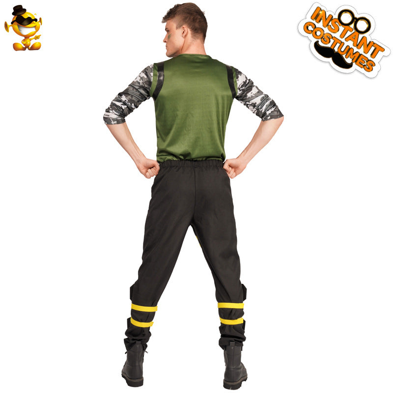 Men's Special Forces Soldier Costume for Halloween Cosplay and Military Party Outfit