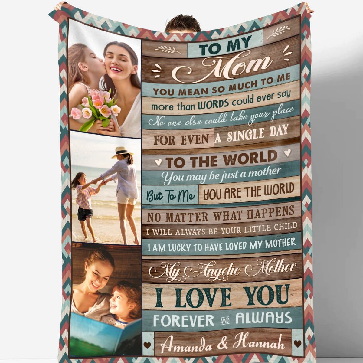Manta personalizada con foto única, regalo para mamá, ideas de regalo para mamá