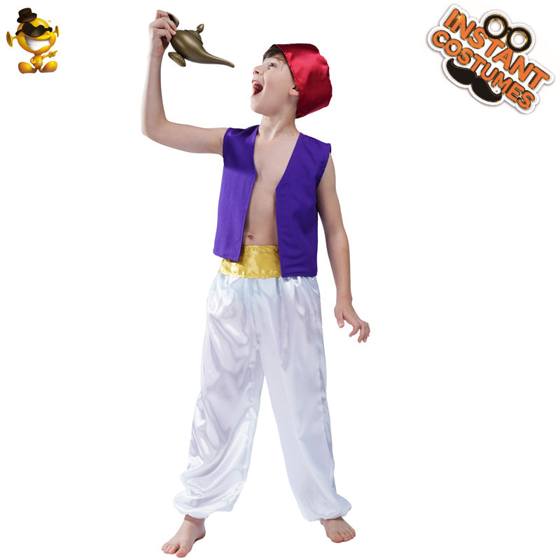 boys arabian prince costume kids role play stage performance cosplay outfit
