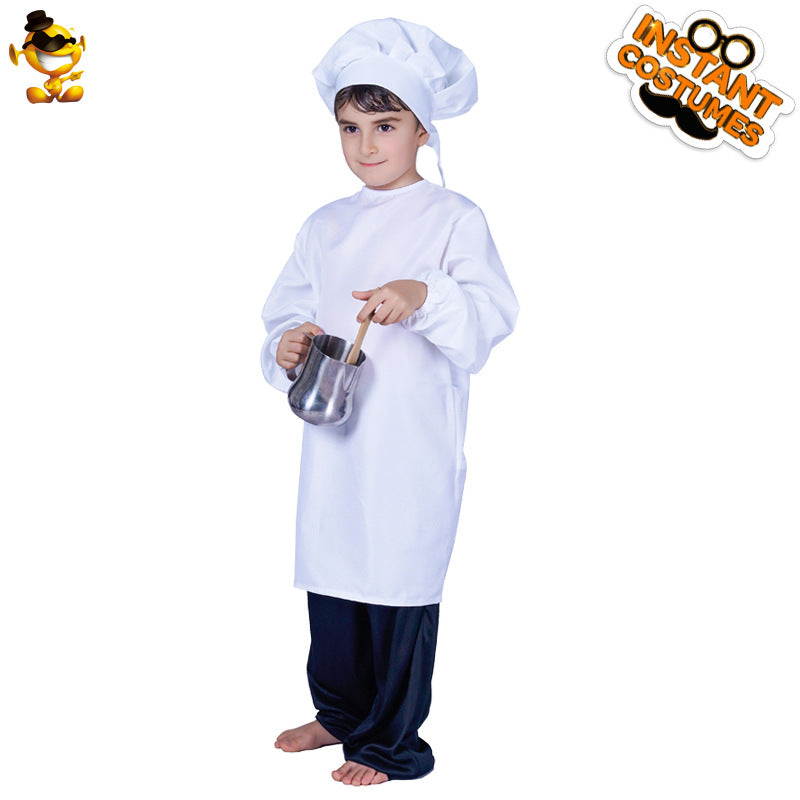 Kids chef costume for Halloween party and stage performance
