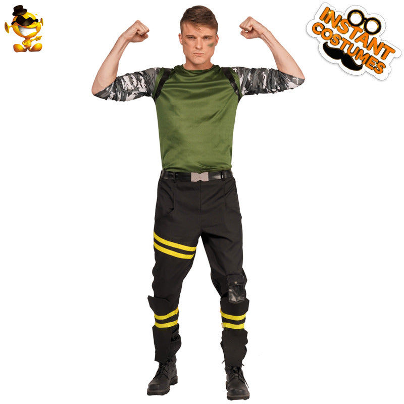 Men's Special Forces Soldier Costume for Halloween Cosplay and Military Party Outfit