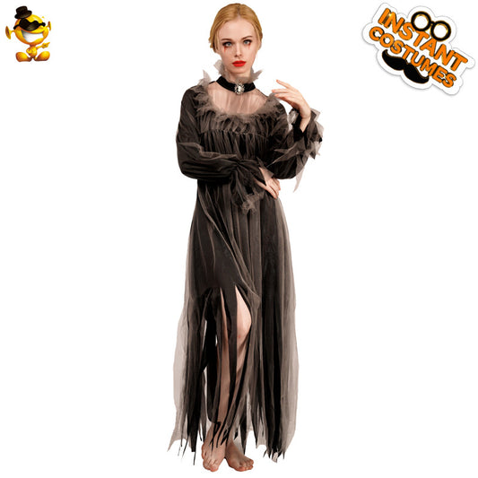 Costume de mariée zombie effrayante d'Halloween pour femmes, robe de jeu de rôle cosplay