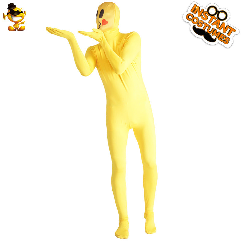funny yellow emoji full body costume for adults halloween cosplay party outfit