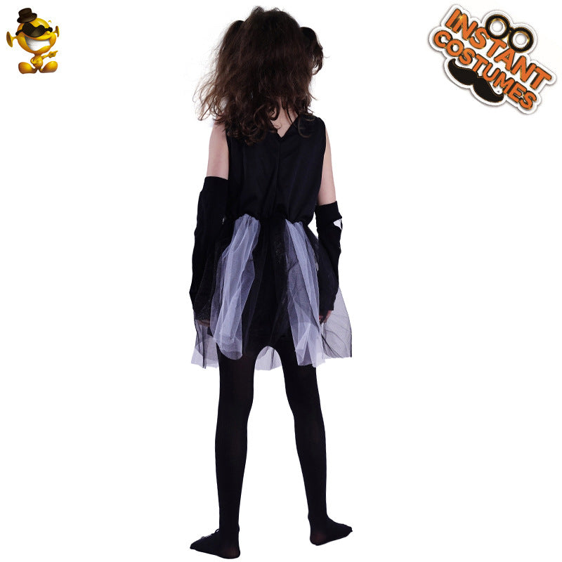 Halloween skeleton dress for girls cosplay costume party stage performance