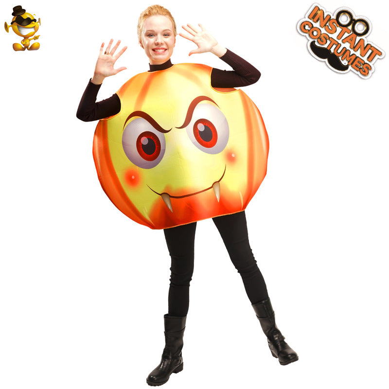 Halloween costume for adults colorful funny face performance outfit cosplay party