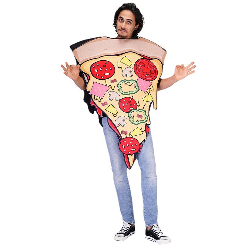 Disfraz de hamburguesa de pizza para Halloween, cosplay, fiesta de carnaval, traje de comida unisex