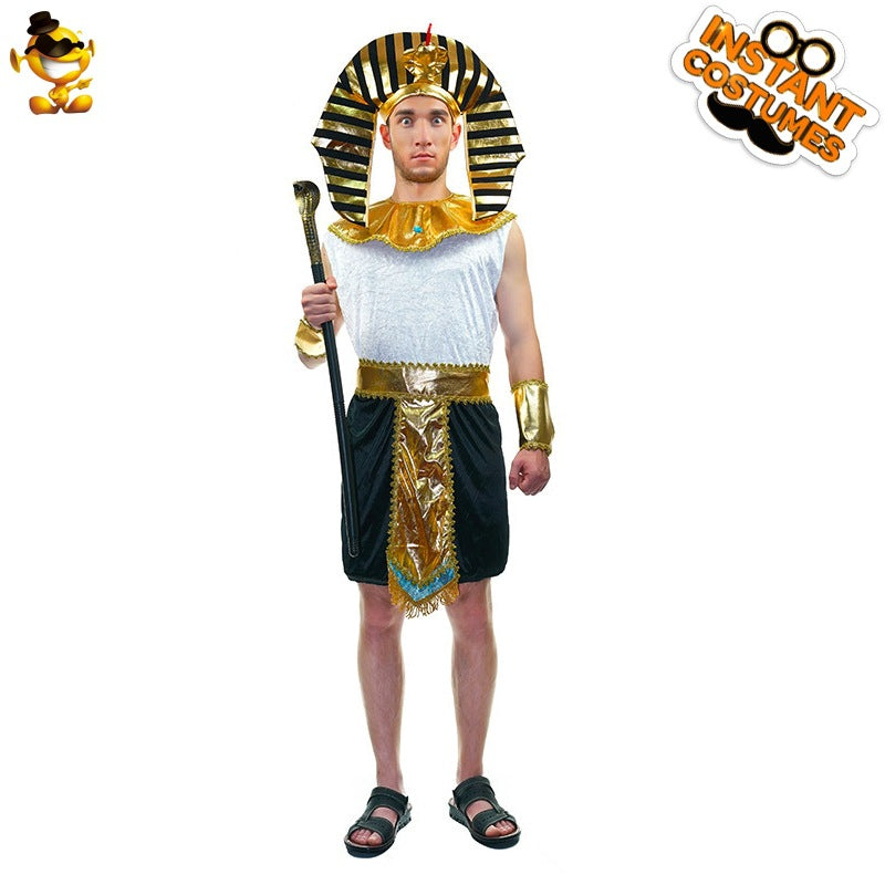 Egyptian pharaoh costume for Halloween cosplay stage performance and masquerade party