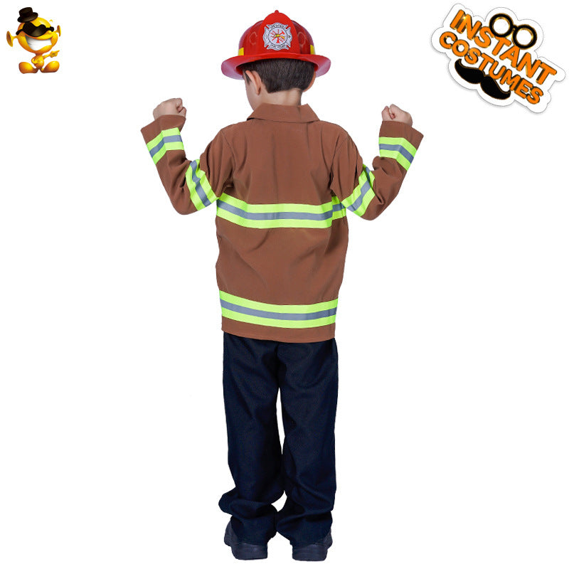 halloween cosplay costume party outfit for boys firefighter costume