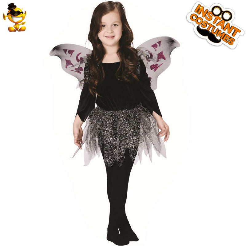 Vestido de tutú de hadas para Halloween para niñas, disfraz de princesa para fiesta de cosplay y actuación