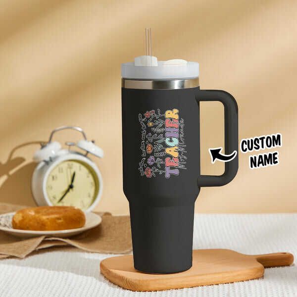 Personalized Teacher 40oz Tumbler Back to School Gift img 2