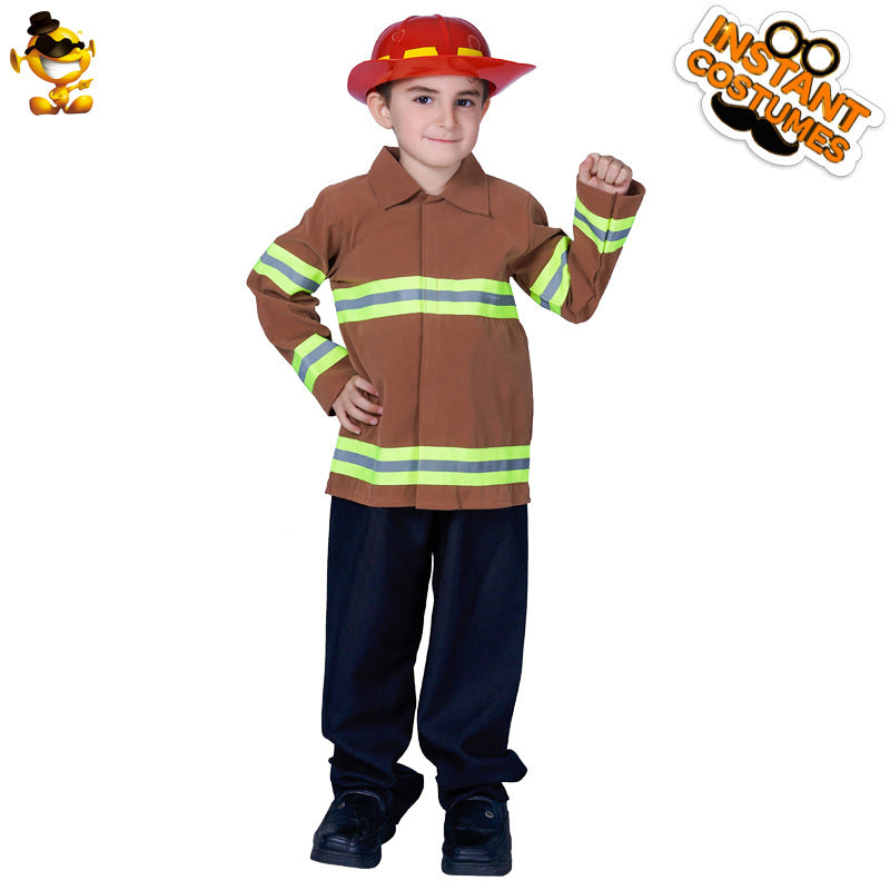 halloween cosplay costume party outfit for boys firefighter costume