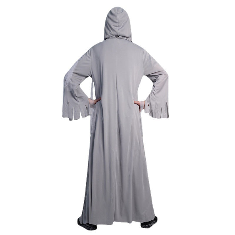 Disfraz de demonio parca para hombre adulto de Halloween, disfraz de fantasma, bata de cosplay para fiesta, actuación en el escenario