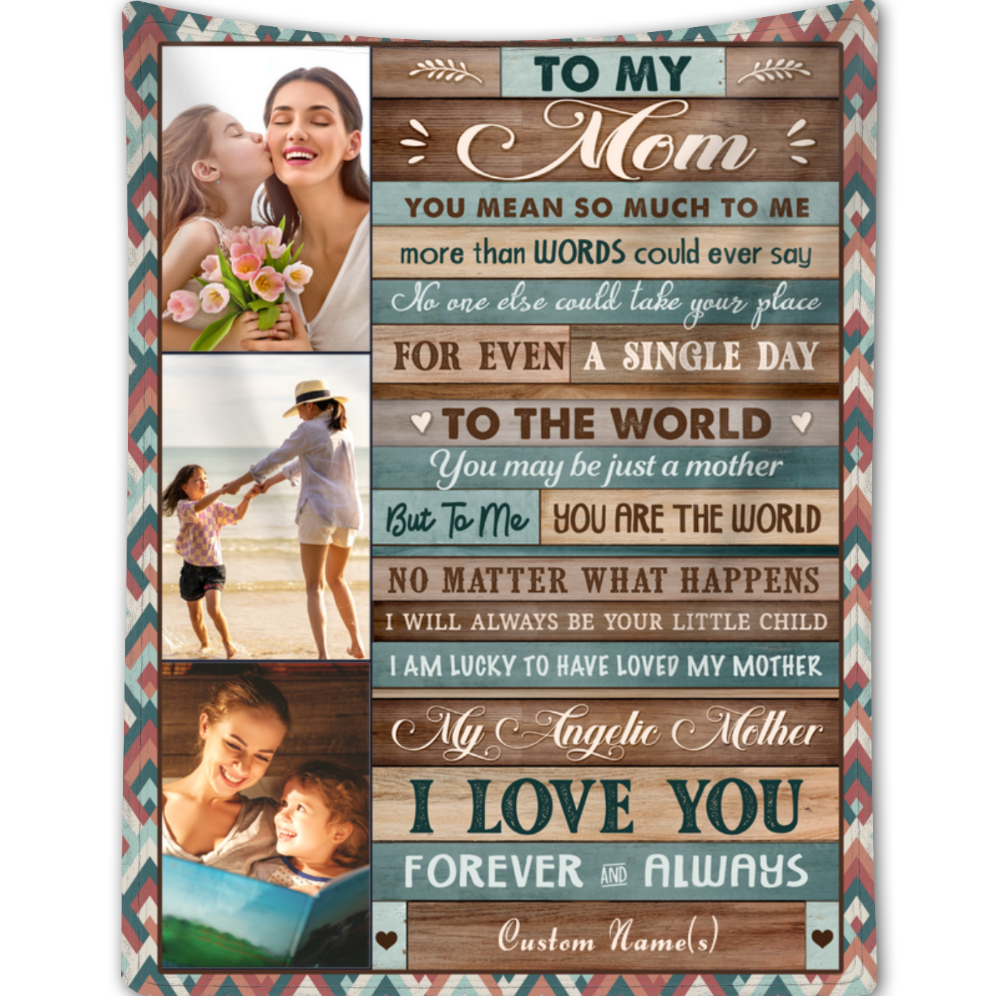 Custon Photo Unique Blanket Gift For Mom Gift Mother Ideas img 1