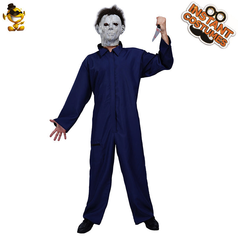 Mono de máscara de terror de Halloween, disfraz de cosplay para fiesta de máscaras