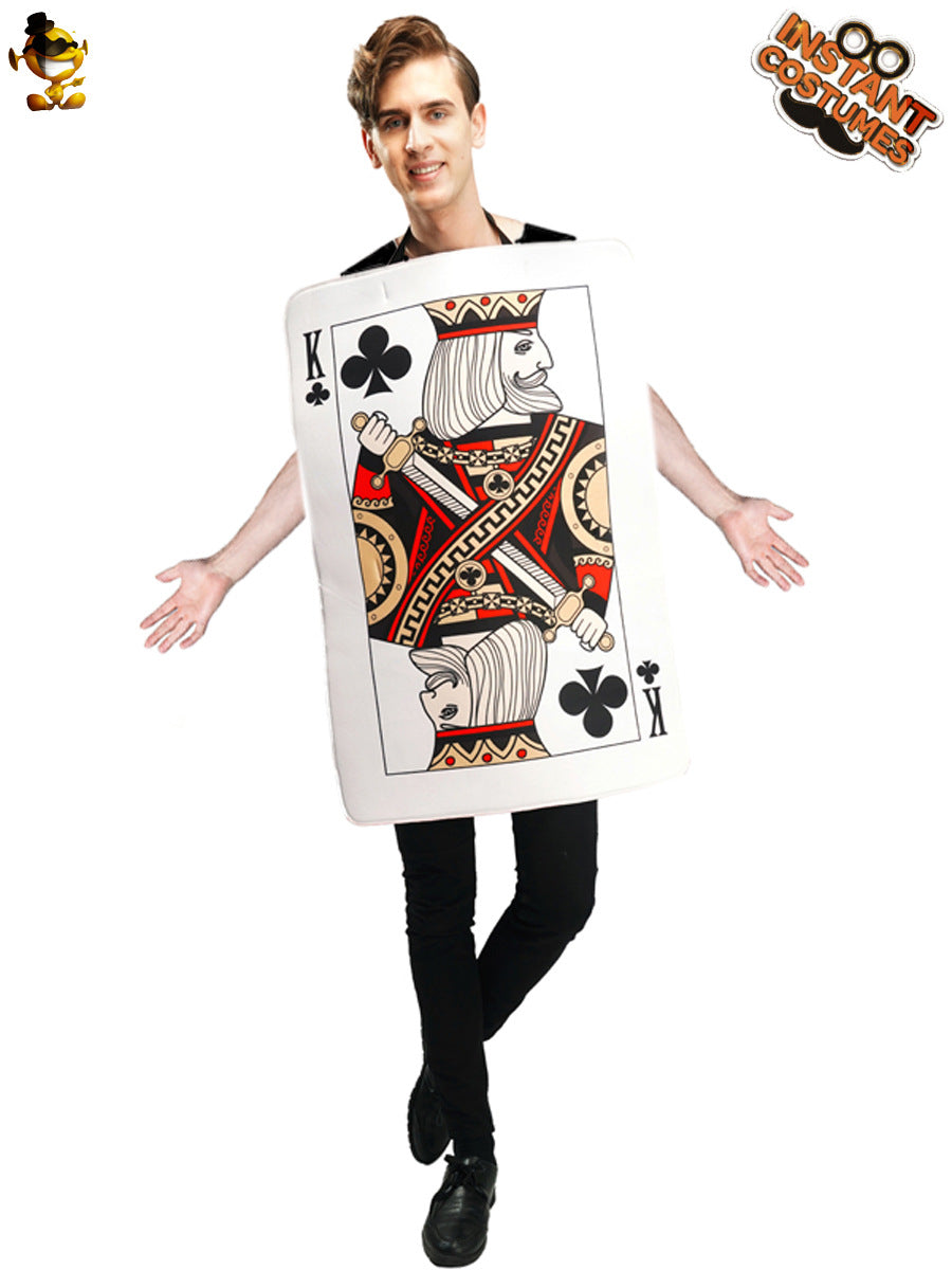 Queen of Hearts King of Clubs Couple Costume Matching Outfits for Carnival Funny Party Halloween Cosplay