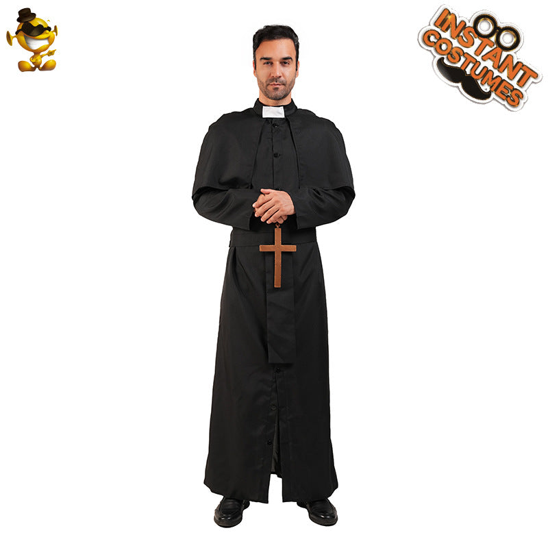 priest costume for adults halloween cosplay role play stage performance