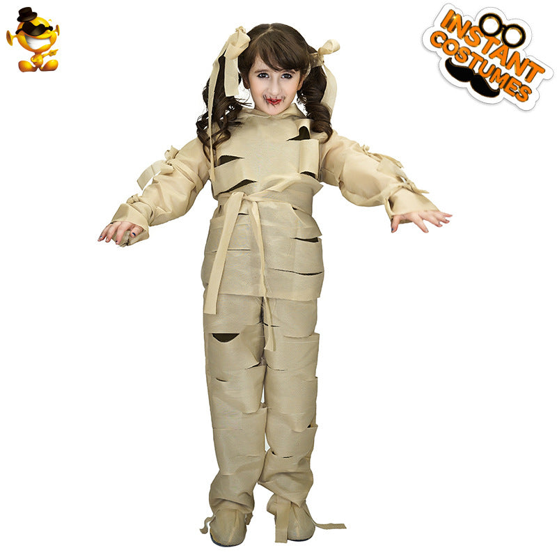 kids mummy costume for Halloween cosplay party dance performance