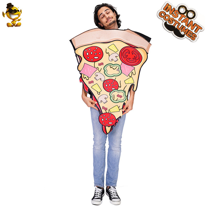 Disfraz de hamburguesa de pizza para Halloween, cosplay, fiesta de carnaval, traje de comida unisex
