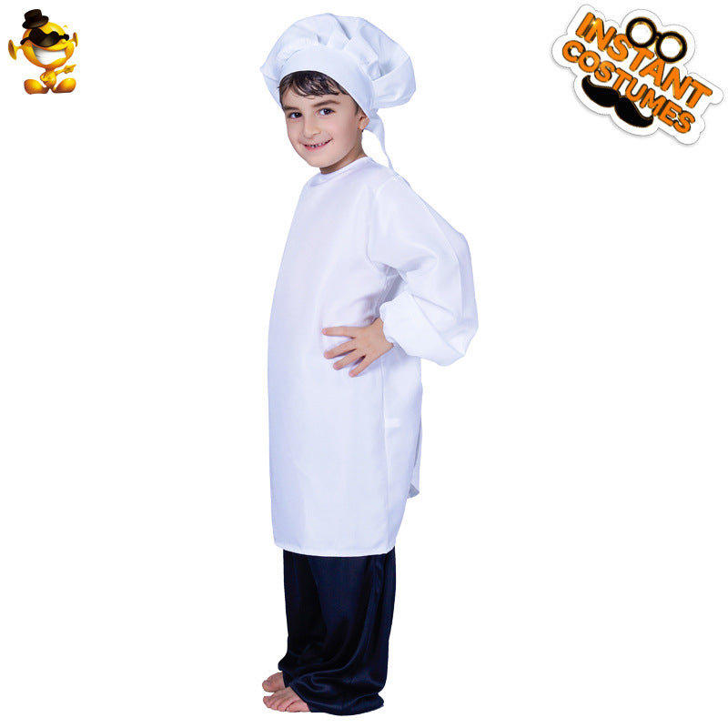 Kids chef costume for Halloween party and stage performance