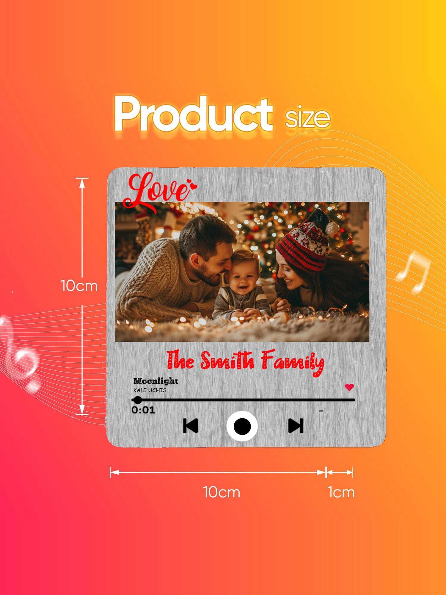 Music Fridge Magnet Personalized Family Photo Music Magnets img 4