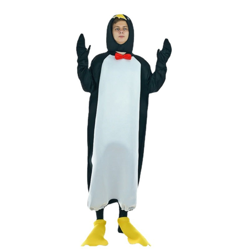 Disfraz de pingüino para cosplay, fiesta de Halloween, actuación en el escenario, disfraz