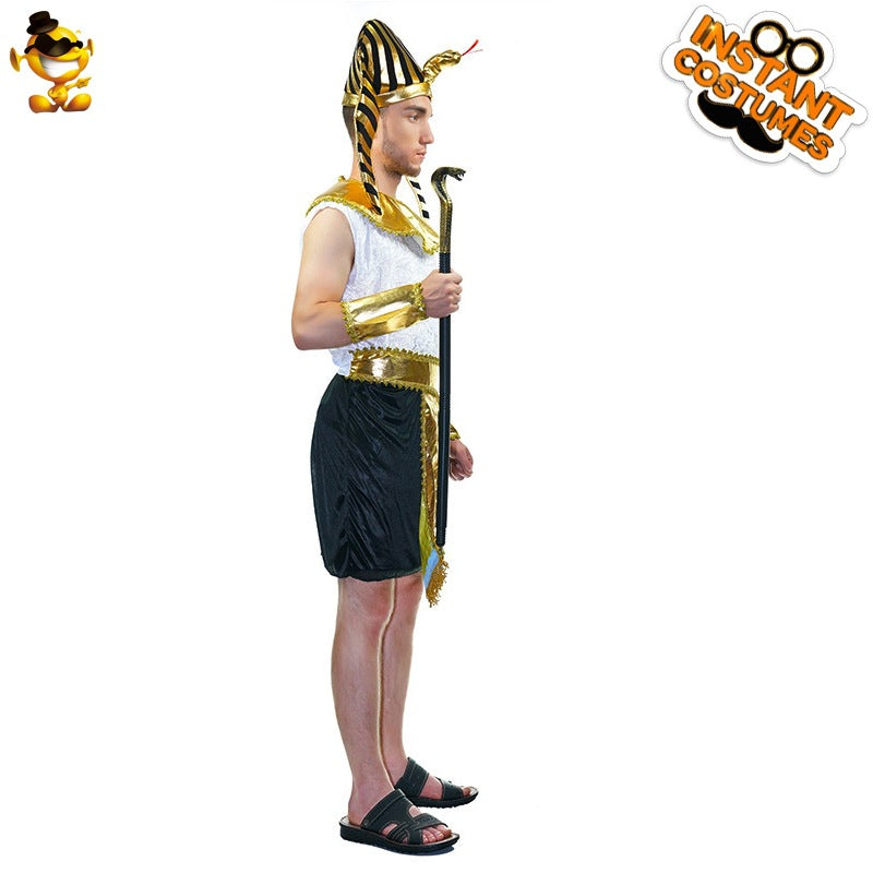 Egyptian pharaoh costume for Halloween cosplay stage performance and masquerade party