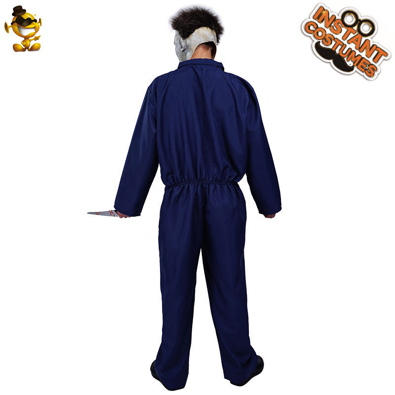 Mono de máscara de terror de Halloween, disfraz de cosplay para fiesta de máscaras